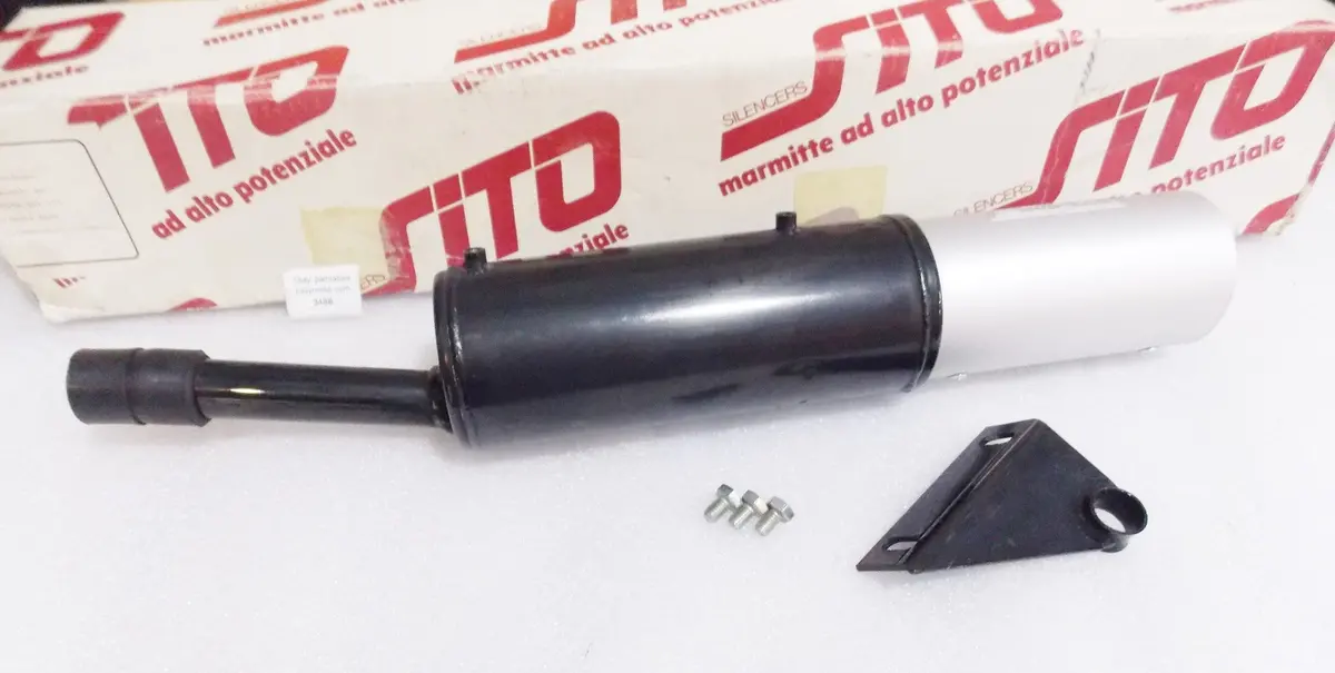 Sito 904 Exhaust Muffler Silencer Black Chromed Aluminum Cagiva Sxt 125 1