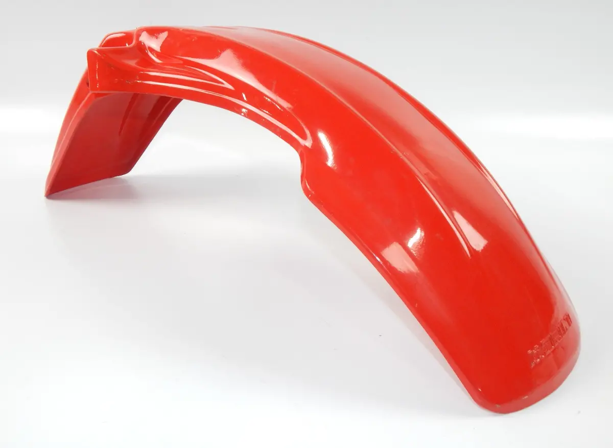 1980'S Morini Camel 501 Enduro Front Fender Mud Guard Red Plastic Vintage Italy 2