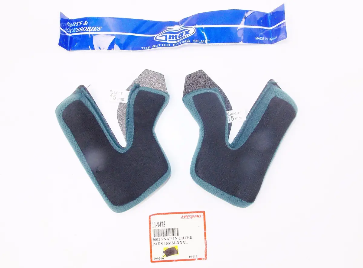 Gmax Helmet 2002 Snap-In Cheek Pads Set 15Mm-Xxxl 11-9475 | 999266 1