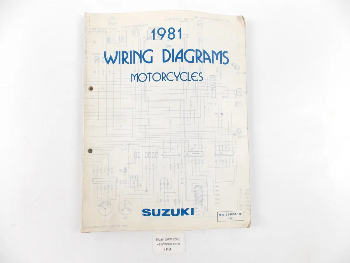 1981 Suzuki Wiring Diagram Manual Book  Dr Ds Fa Fr Fz Gn Gs Gt Pe Rs Sp Tr Ts 1