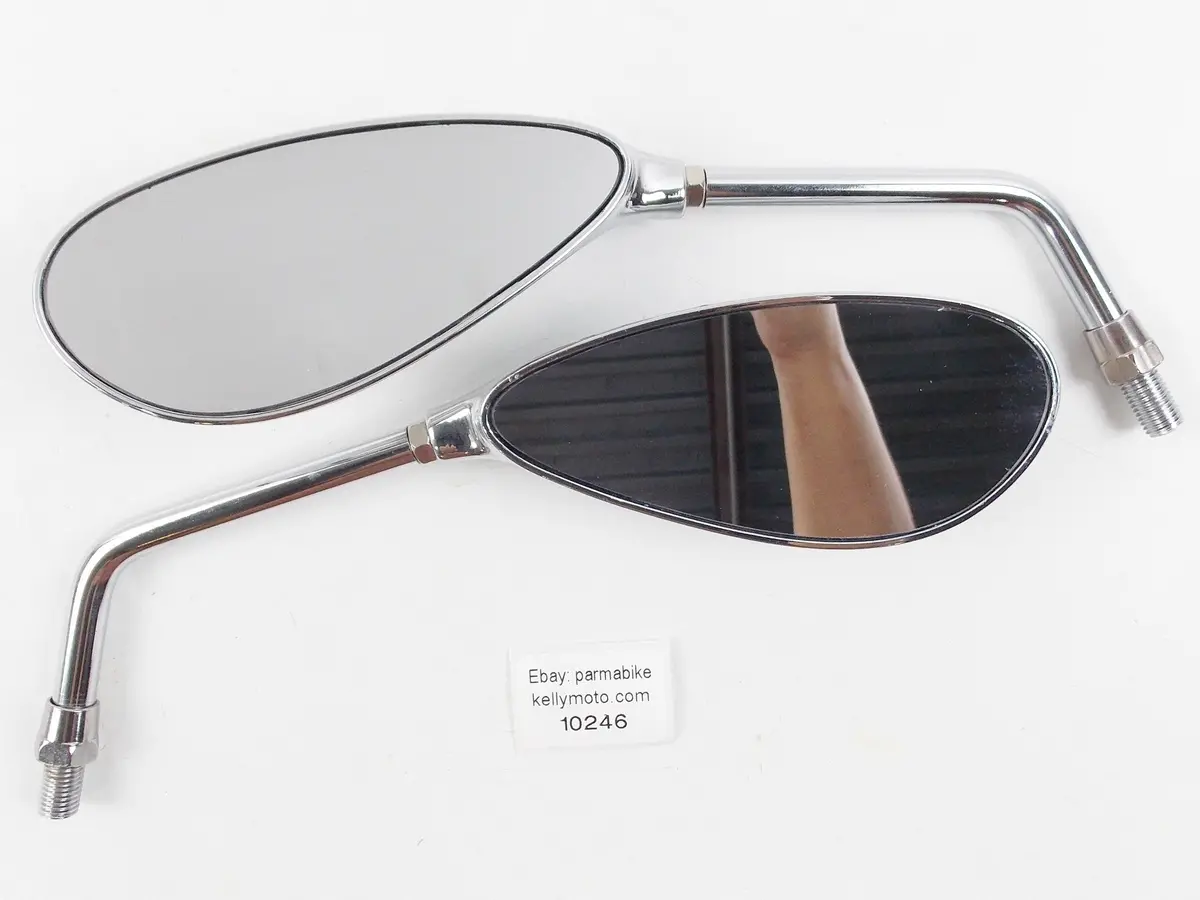 The Best Amas Art-2326 Chrome Left Right Mirror Set Malaguti Honda Cagiva Yamaha 1