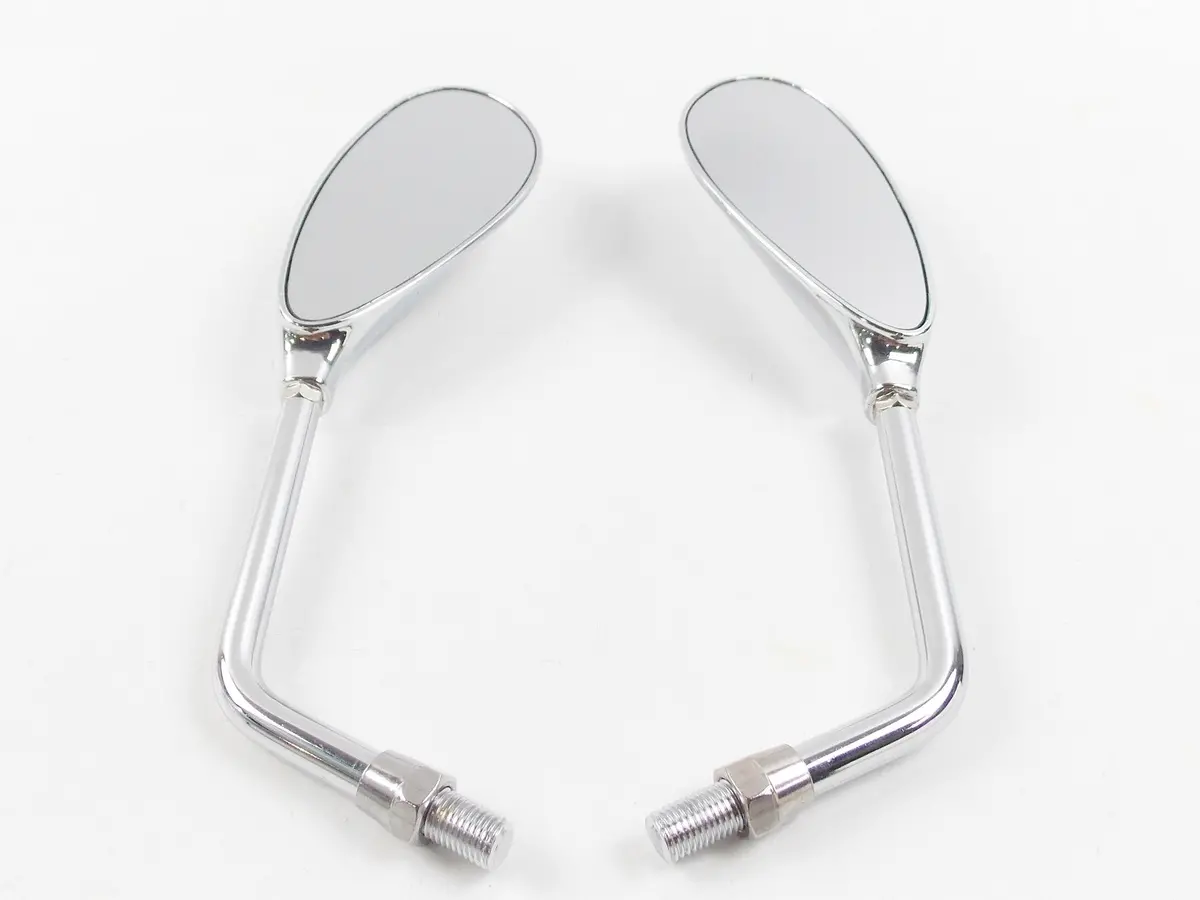 The Best Amas Art-2326 Chrome Left Right Mirror Set Malaguti Honda Cagiva Yamaha 2