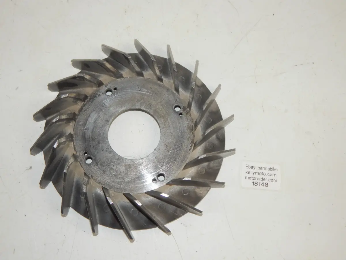 1951  Vintage Vespa Piaggio 125 V32m Motor Engine Cooling Fan Flywheel Scooter 1