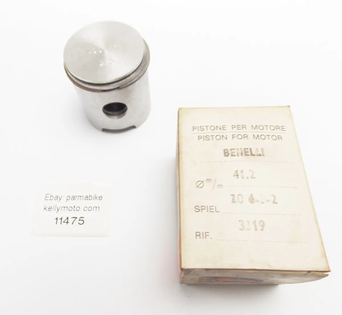 Nos Asso Werke 3319 Piston + Ring D. 41.2 Mm Benelli Mini Bike 20-6-3-2 1