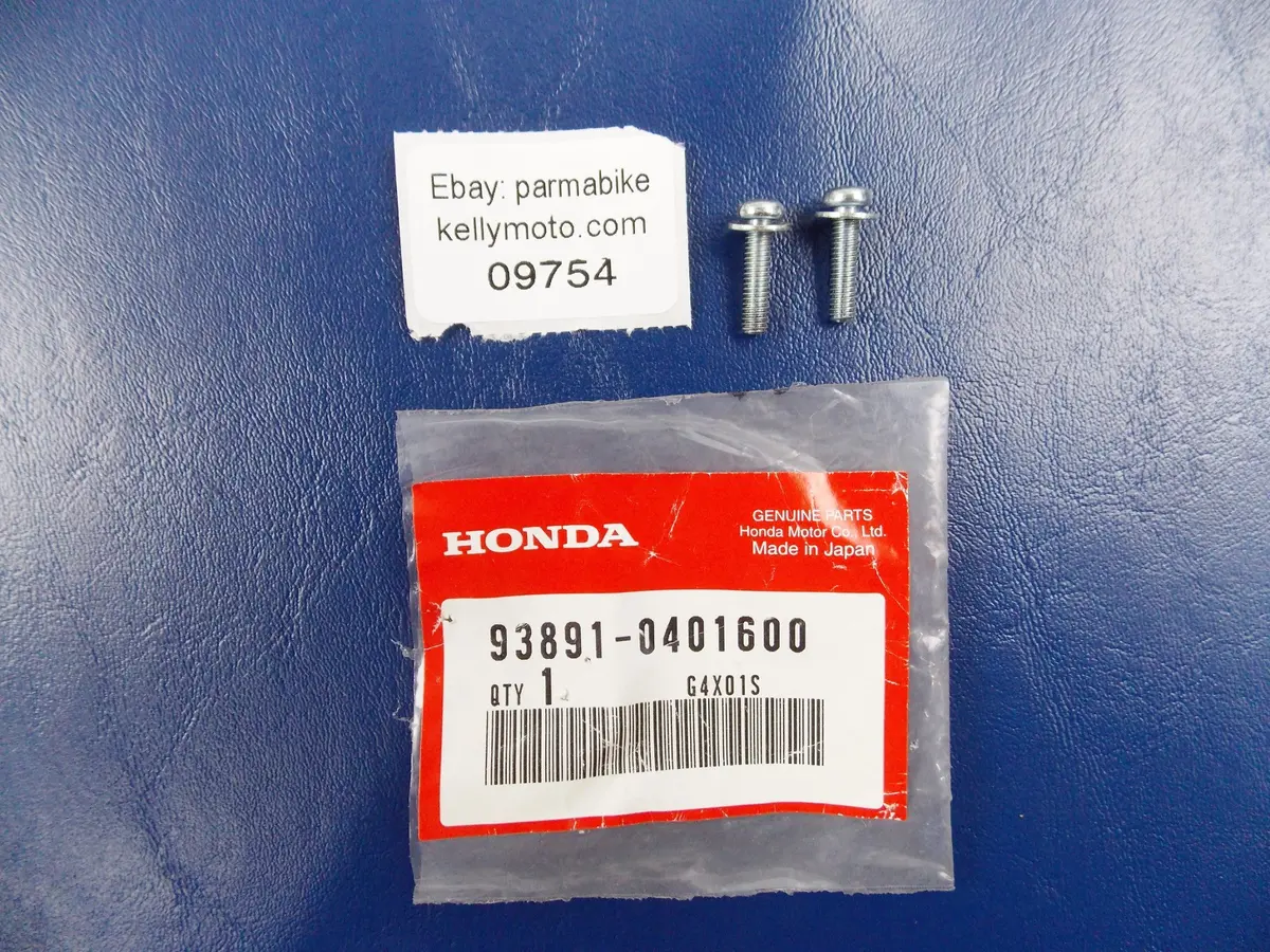 Nos Oem Honda Cb250 1995-04/Xlr250 1985 1 Pair Screw Washer 4X16 93891-0401600 1