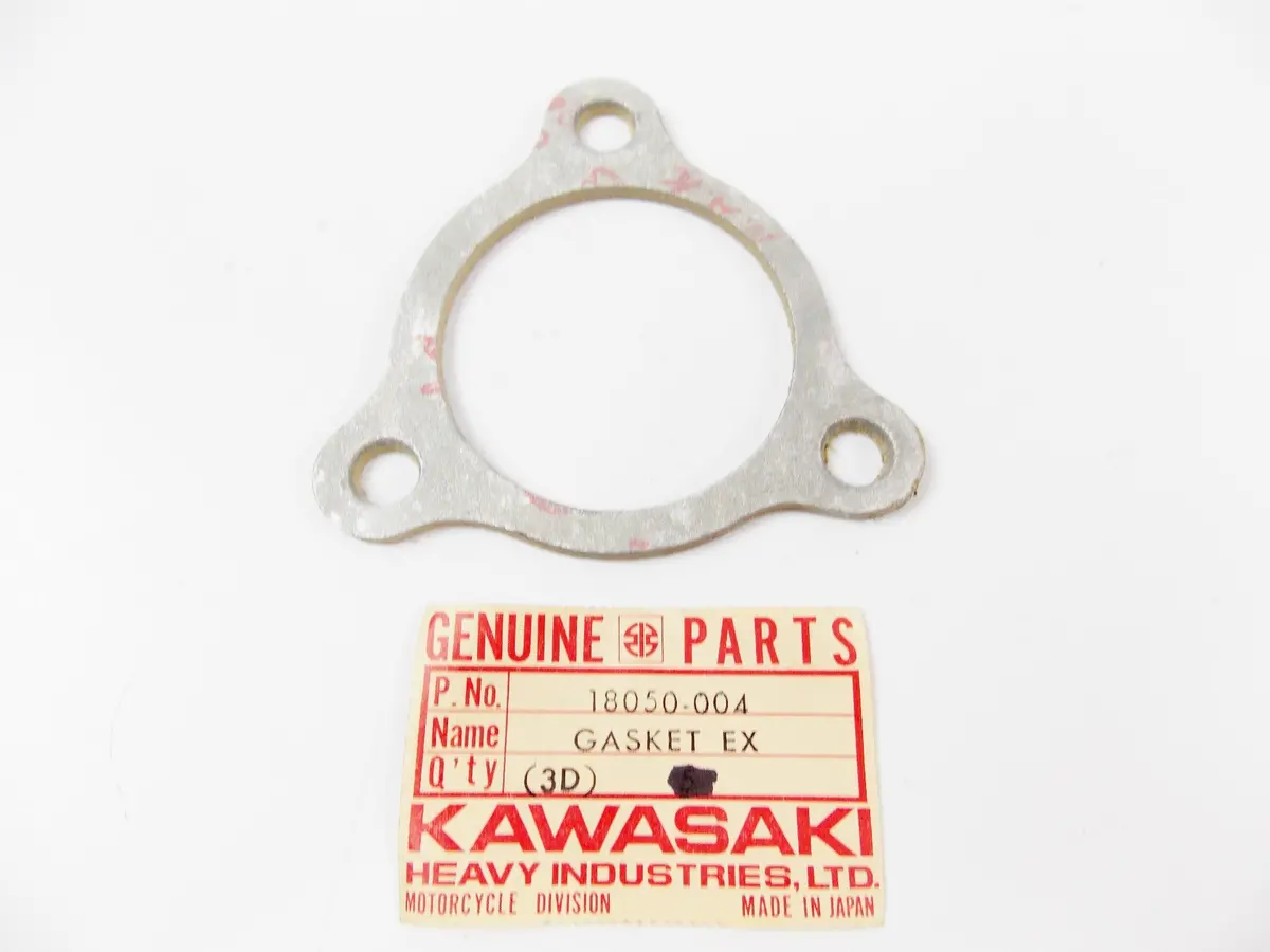 Nos Oem Kawasaki 1971-75 F9 Bighorn 1972 F8 Bison Exhaust Pipe Gasket 18050-004 1