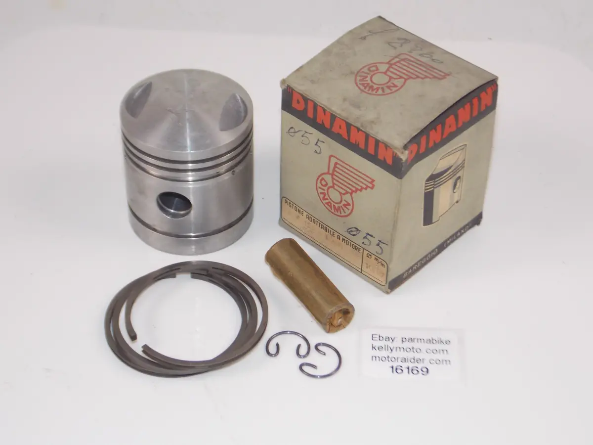 Nos Dinamin 192 Piston 55 Mm Mv 125 Sport 4-Stroke+Ring+15 Mm Pin+Circlip #16169 1