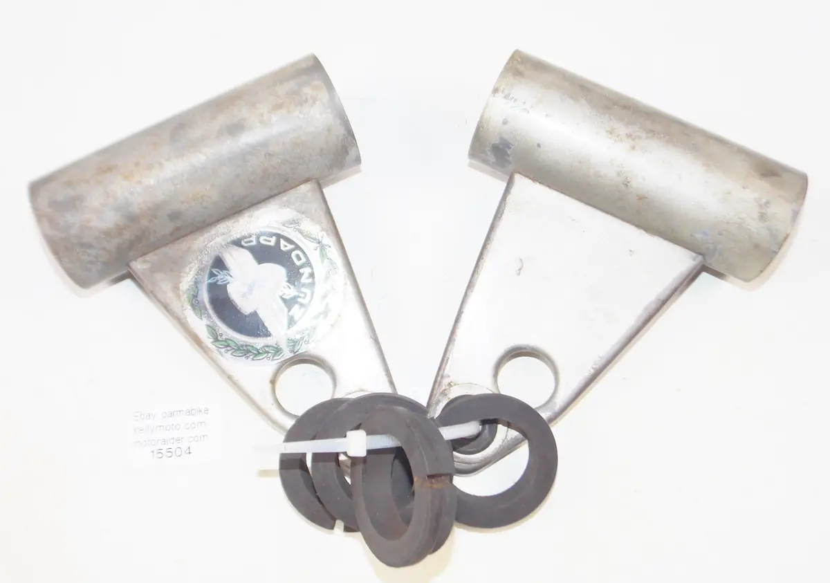 1970'S Laverda Zundapp Headlight Mounts+Rubber Seal 35Mm Forks Vintage 1