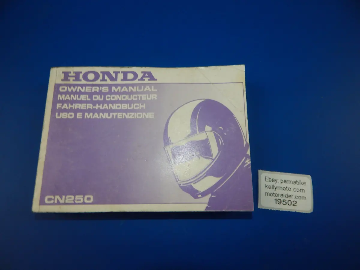 1989 Honda Cn250 User Owner Manual Book 00X36-Ks4-6300 36Ks4630 Multi Language 1