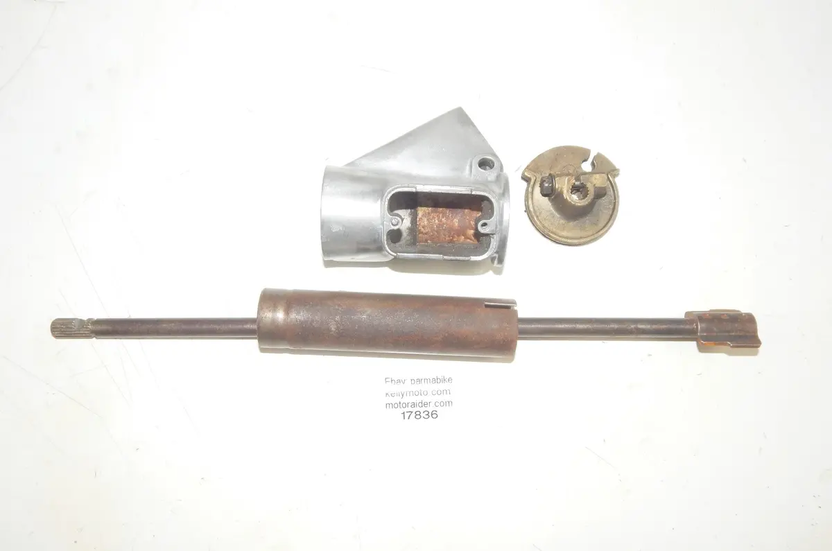 1960 Lambretta Li 150 Right Bar Throttle Control Shaft Pulley Front Brake Perch 1