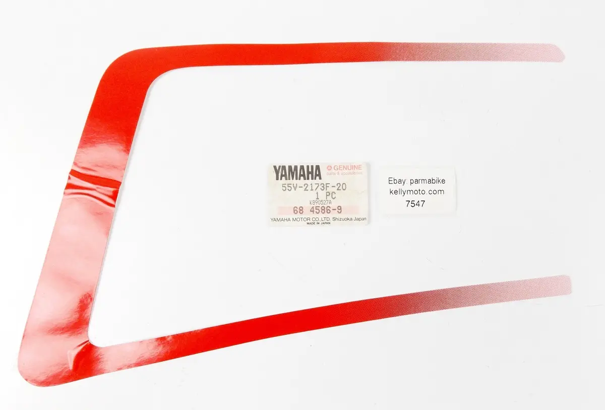 Nos Oem 1988-1991 Yamaha Xt350 Side Cover Decal Emblem Sticker 55V-2173F-20 1