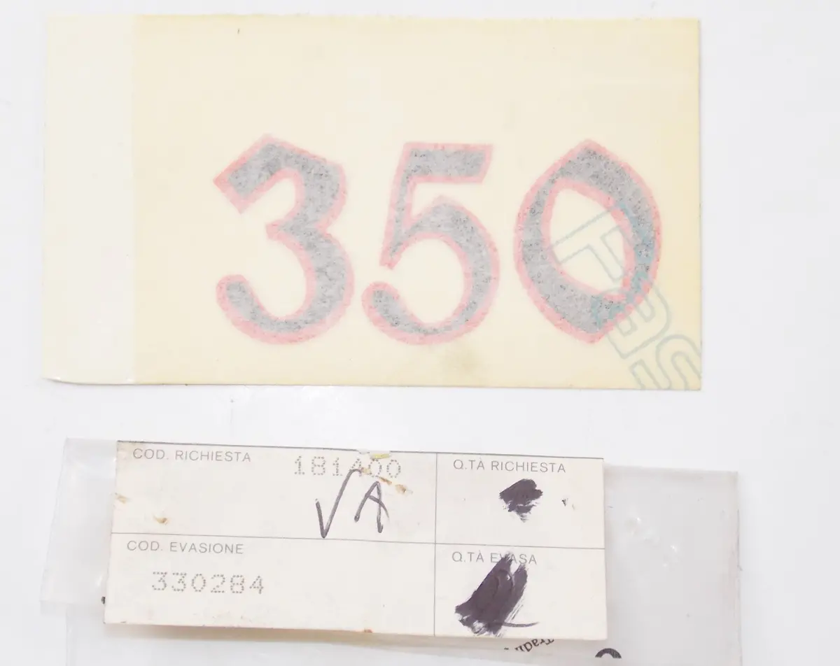 Nos Oem Cagiva Morini 1987 350 Excalibur Sticker Decal Emblem Black "350" 330284 1