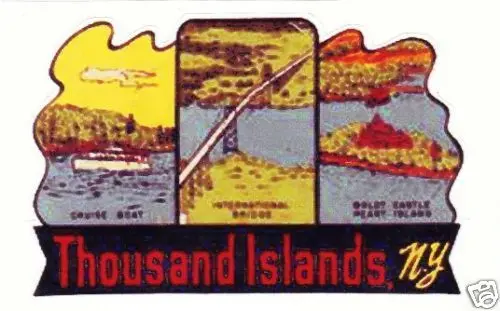1950'S Thousand Islands Sticker Buick Ford Chevrolet Gm 1