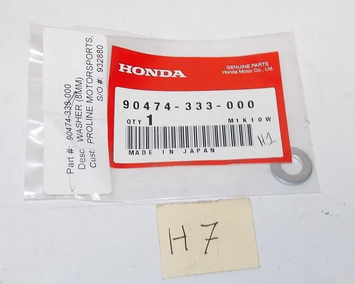 New Honda 1977 2012 Cb360 Crf250 Fsc600 Crf450 Nss250 Fl250 8Mm Washer 90474-333 1