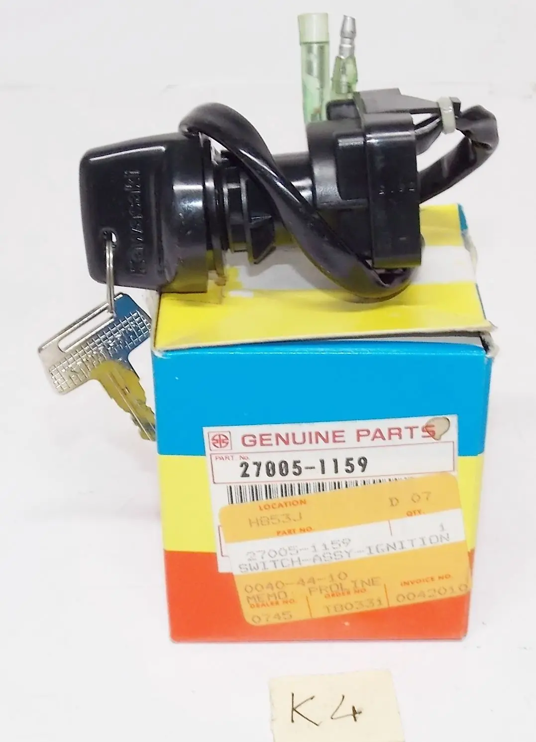 Nos Kawaski 1991 1992 1995 1996 Klf300 Klf400 Ignition Switch + Key 27005-1159 1