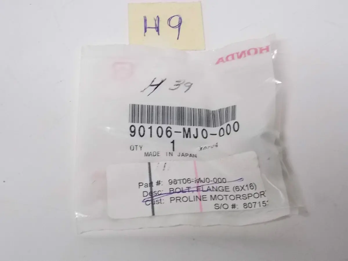 Honda 1989 2012 Cr125 Cr250 Cr500 Crf250 Crf450 Cr85 6X16 Flange Bolt 90106-Mj0 1
