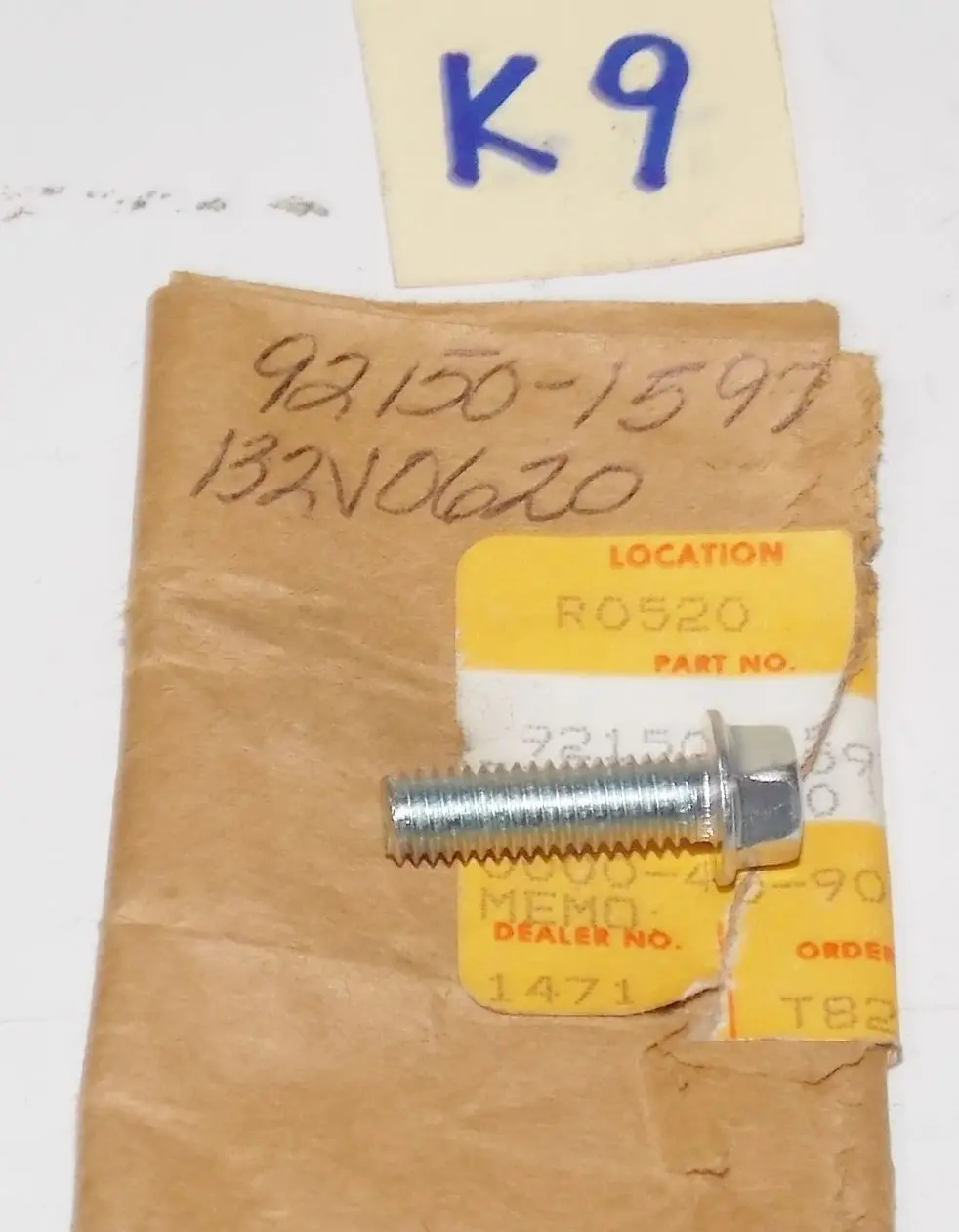 Nos Kawaski Atv 1993 1994 1995 Klf400 Bayou 6X20 Cylinder Head Bolt 92150-1597 1