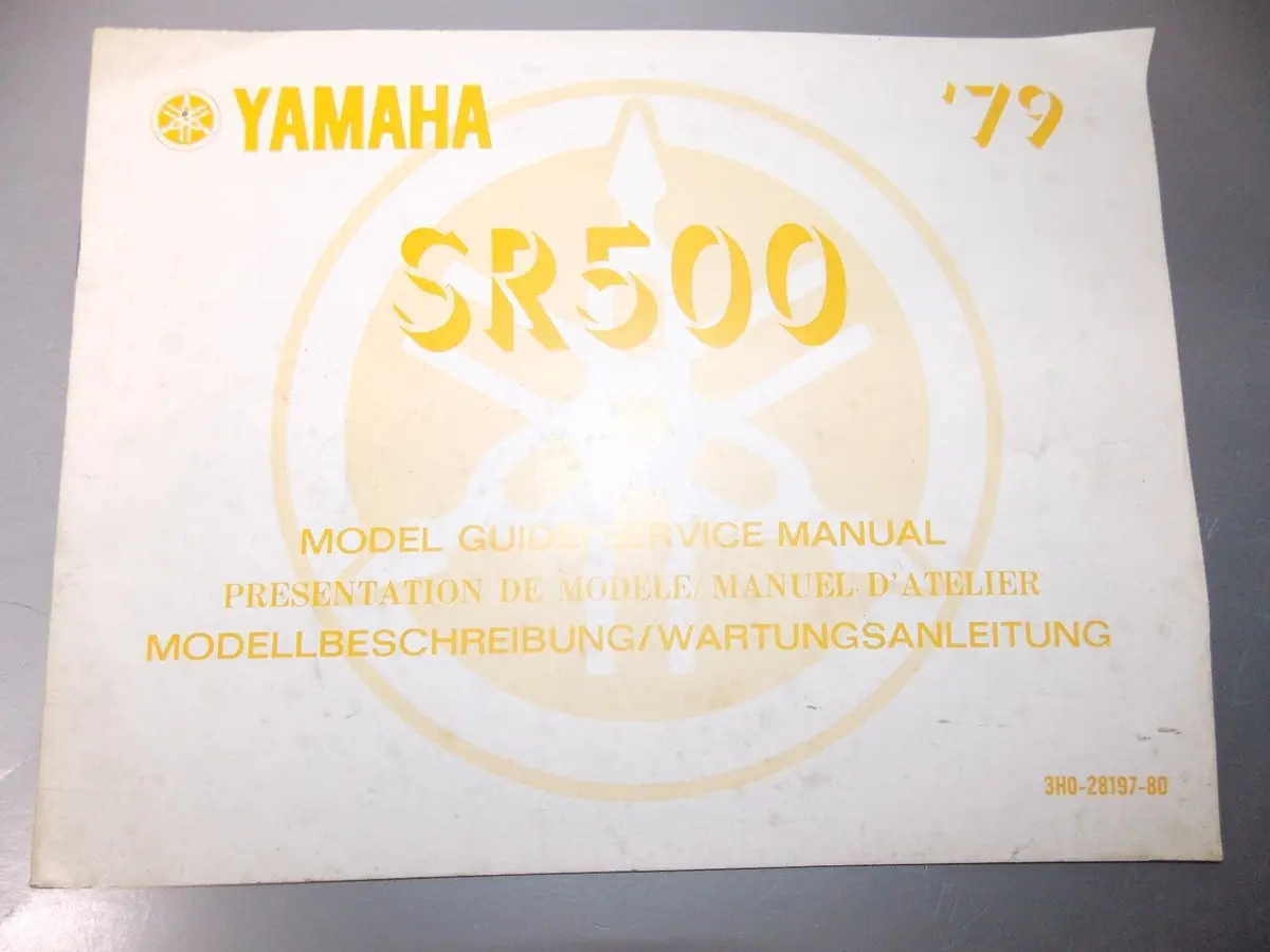 New Yamaha 1979 Sr500 Model Guide Service Manual Book Pamphlet 3H0-28197-80 1
