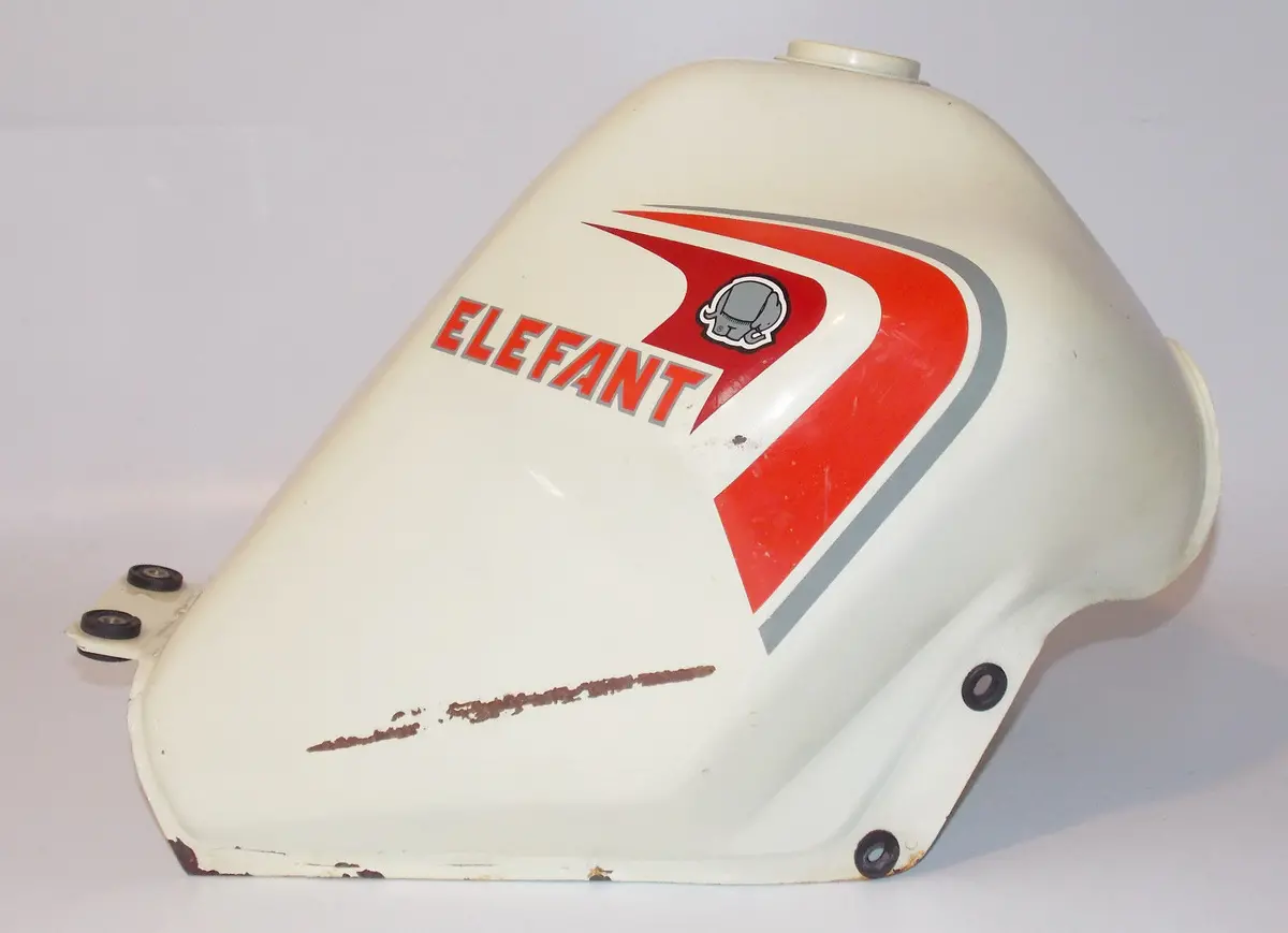 1980'S Cagiva Aletta Rossa Elefant 125 Fuel Tank Gas Petrol White Ducati Italy 1