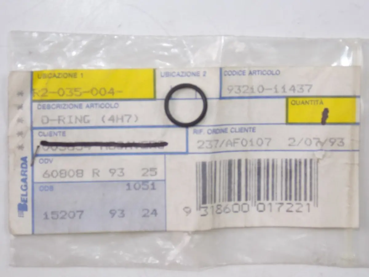 Nos Yamaha  1980 1981 1982 1983  O-Ring  Xj650 Xj550   93210-11437 1