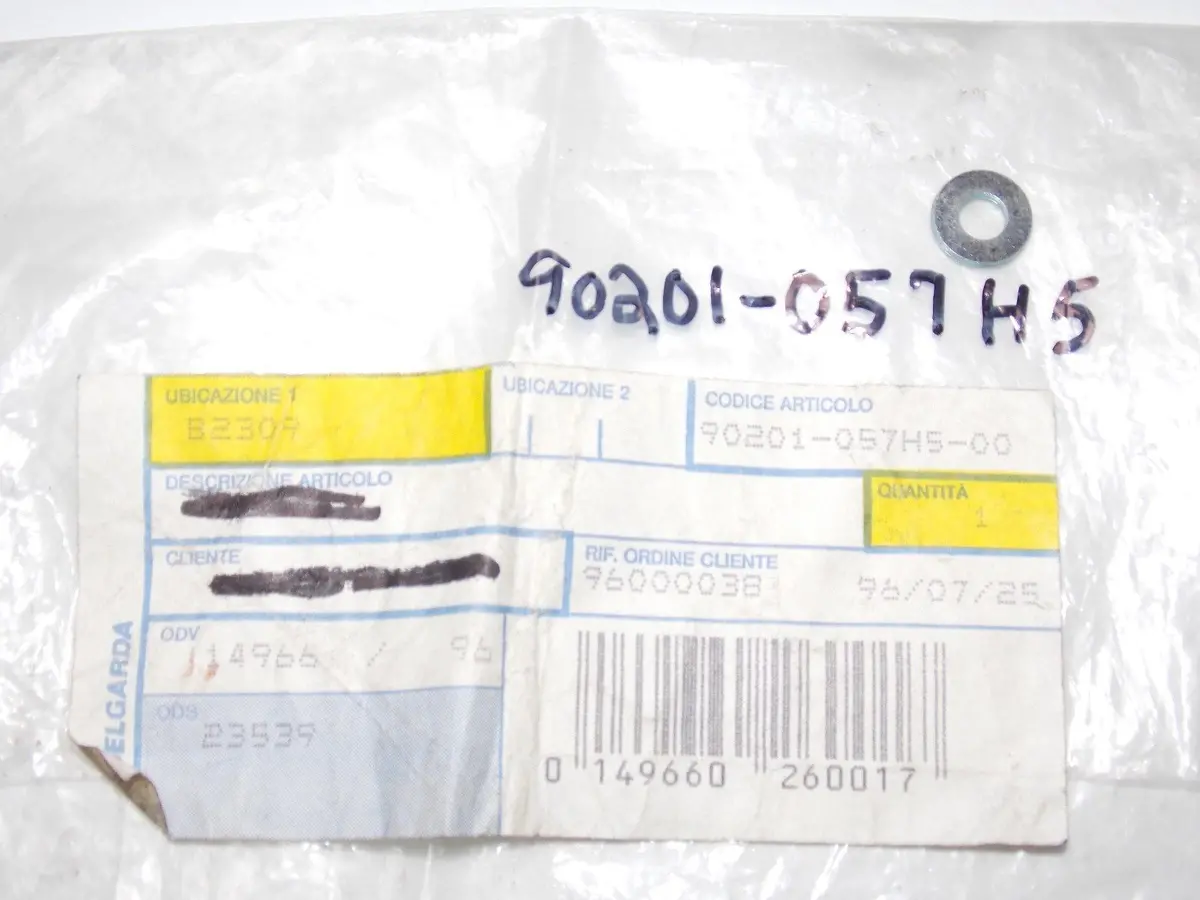 Nos Yamaha 1983-2013  Plate Washer Yz125 Wr250 Vx500 Vt500 Xvz1300 90201-057H5 1