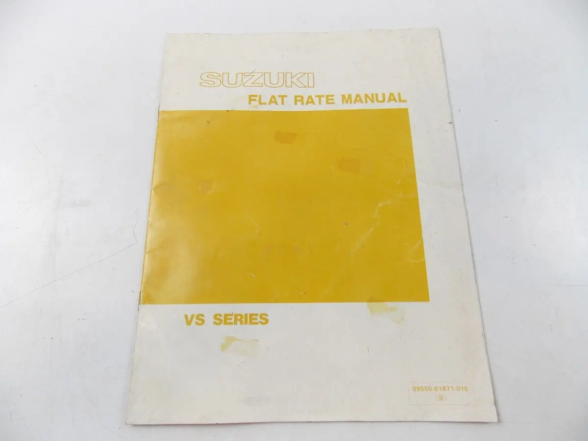 New Suzuki 1987  Flat Rate Manual Book Vs Series English  99550-01871-01E 1