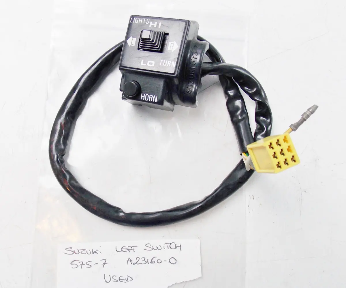 Suzuki Handlebar Left Switch High Low Light Turn Signal Choke 575-7 A23160-0 1