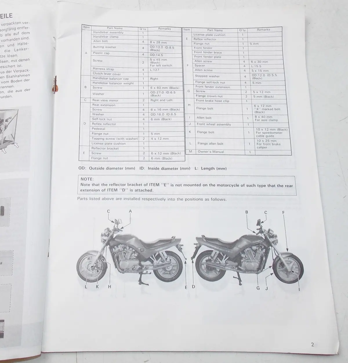 Used Suzuki 1992 Set-Up Manual Vx800p 99505-01273-011 2