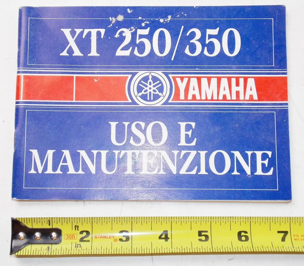 Used Yamaha 1986 User Owner Manual "Use And Maintenance" Book Italian Xt250-350 1