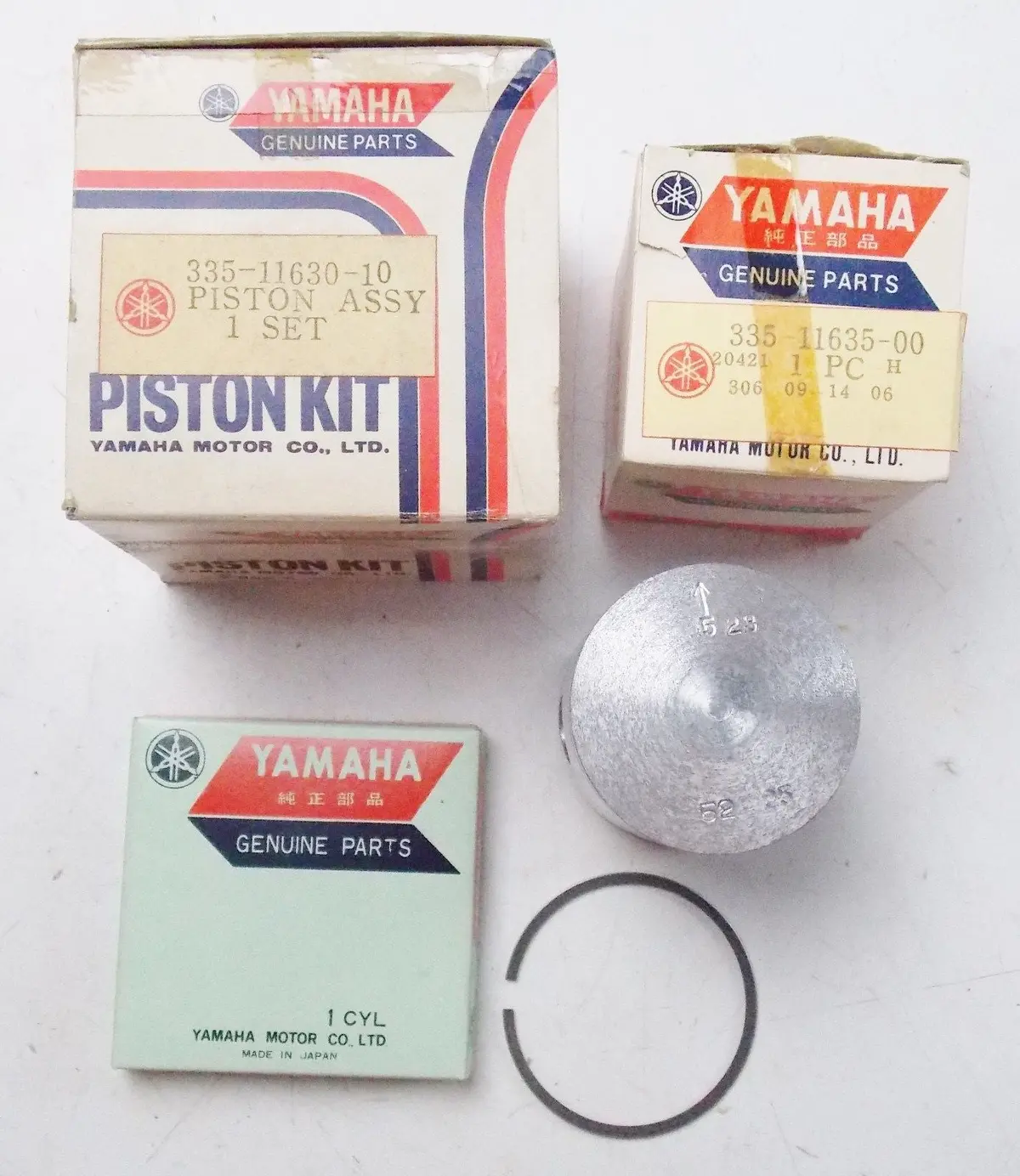 Nos Yamaha  1972 1973 Piston Kit 1 O/S 0.25 Lt2 Ltmx  335-11630-10 1