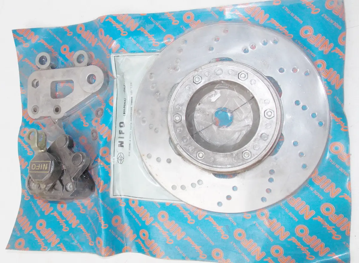 1980'S Nifo Rear Wheel Disc Brake Kit Yamaha Tzr125 Caliper Bracket Rotor 1