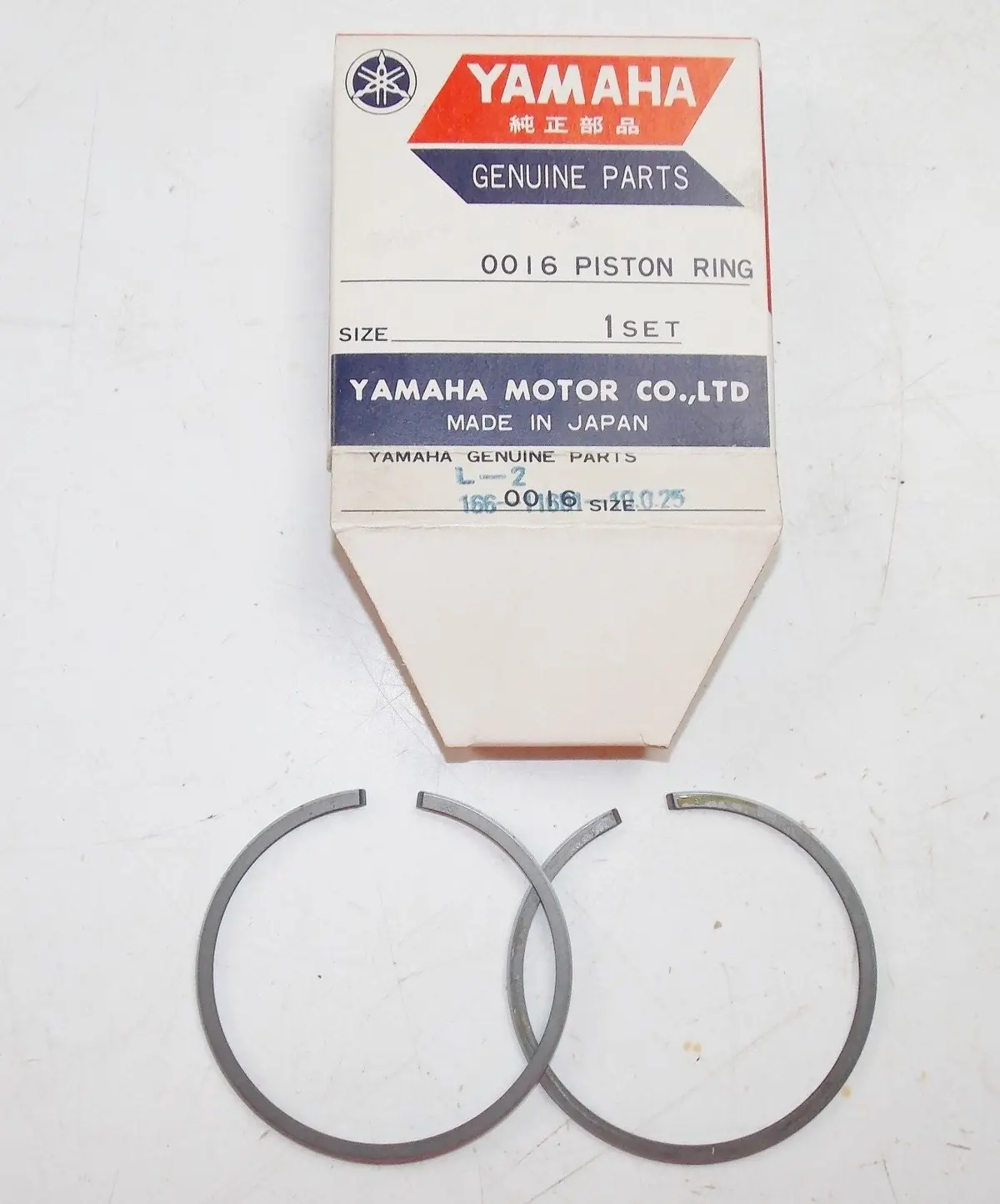Nos Yamaha  1967-1970 Priston Ring Set 1St Over 0.25 Yl2 L5t166-11601-10 1