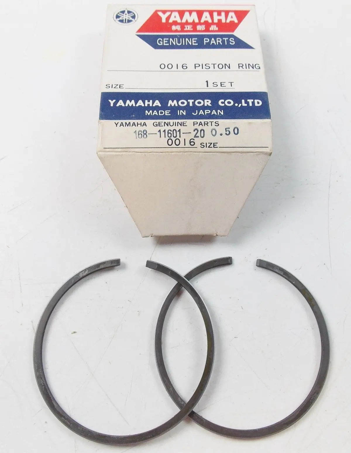 Nos Yamaha  1967-1969  Piston Ring Set 2Nd O/S 0.50 Yr1/2 R3 Sl351  168-11601-20 1