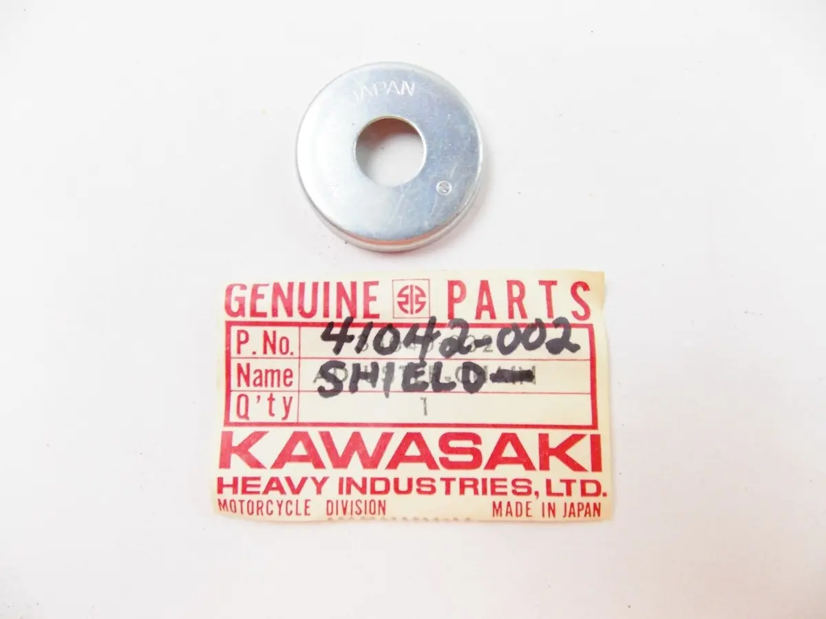 Nos Kawasaki 1967-1981 Front Drum Dust Shield Ke100 Km100 Mc1 Kv100  41042-002 1