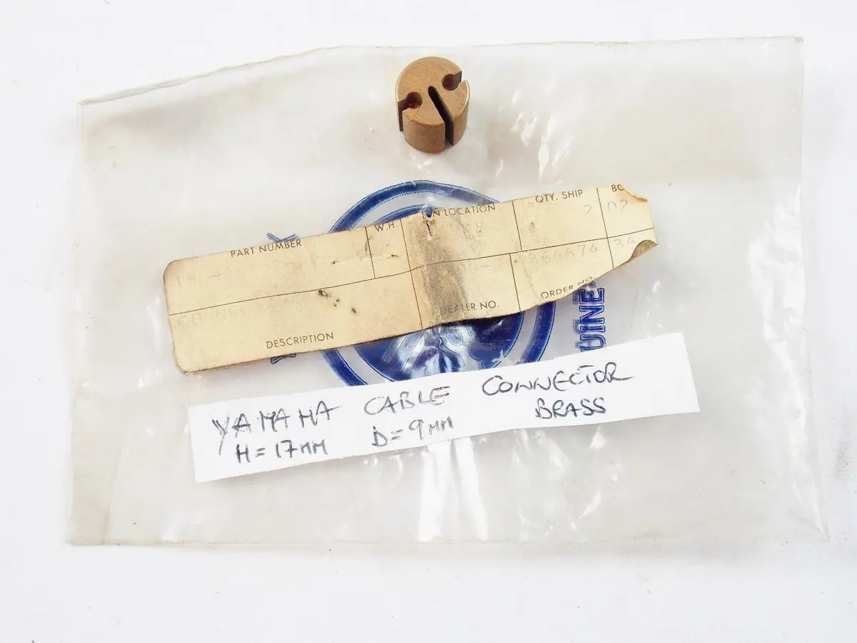 Nos Yamaha Cable Connector Brass H=17M D=9Mm 1