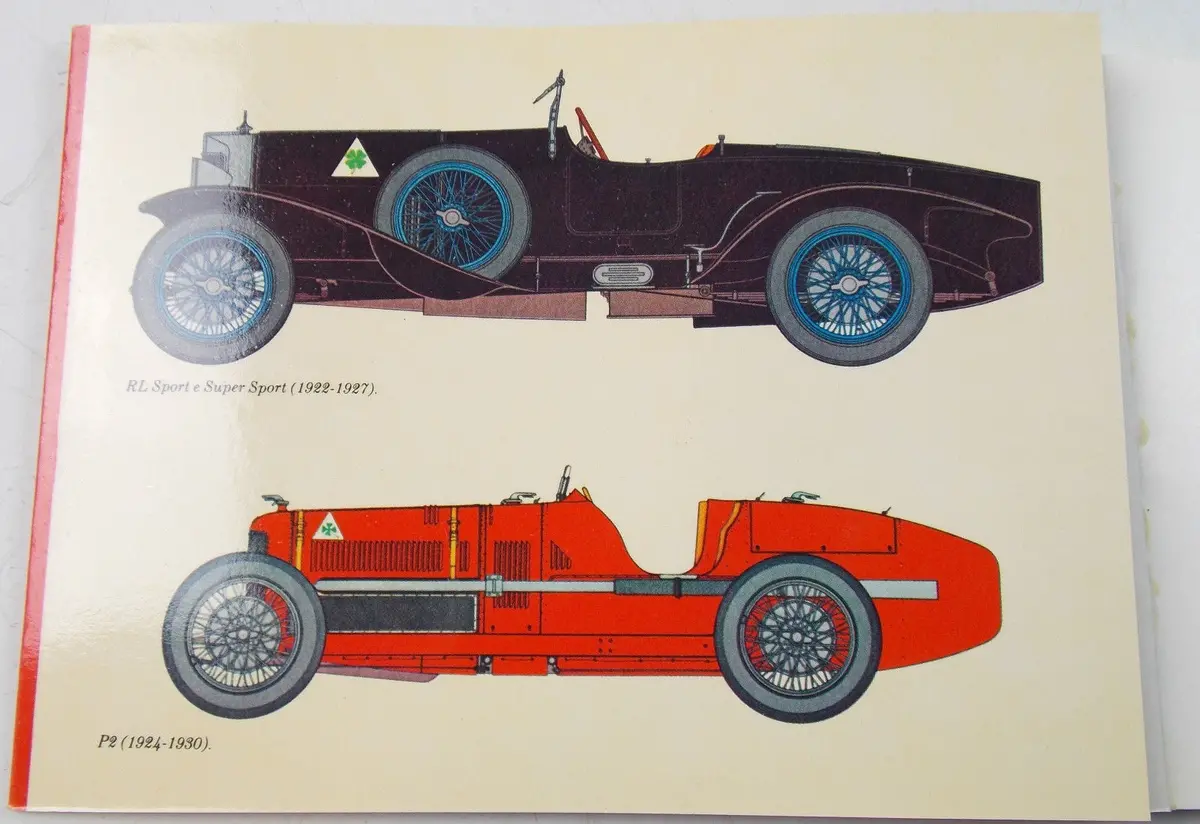 1981 Alfa Romeo History Book 4"X6" Italian Booklet 6C 8C 1750 Alfetta Giulia Gt 2