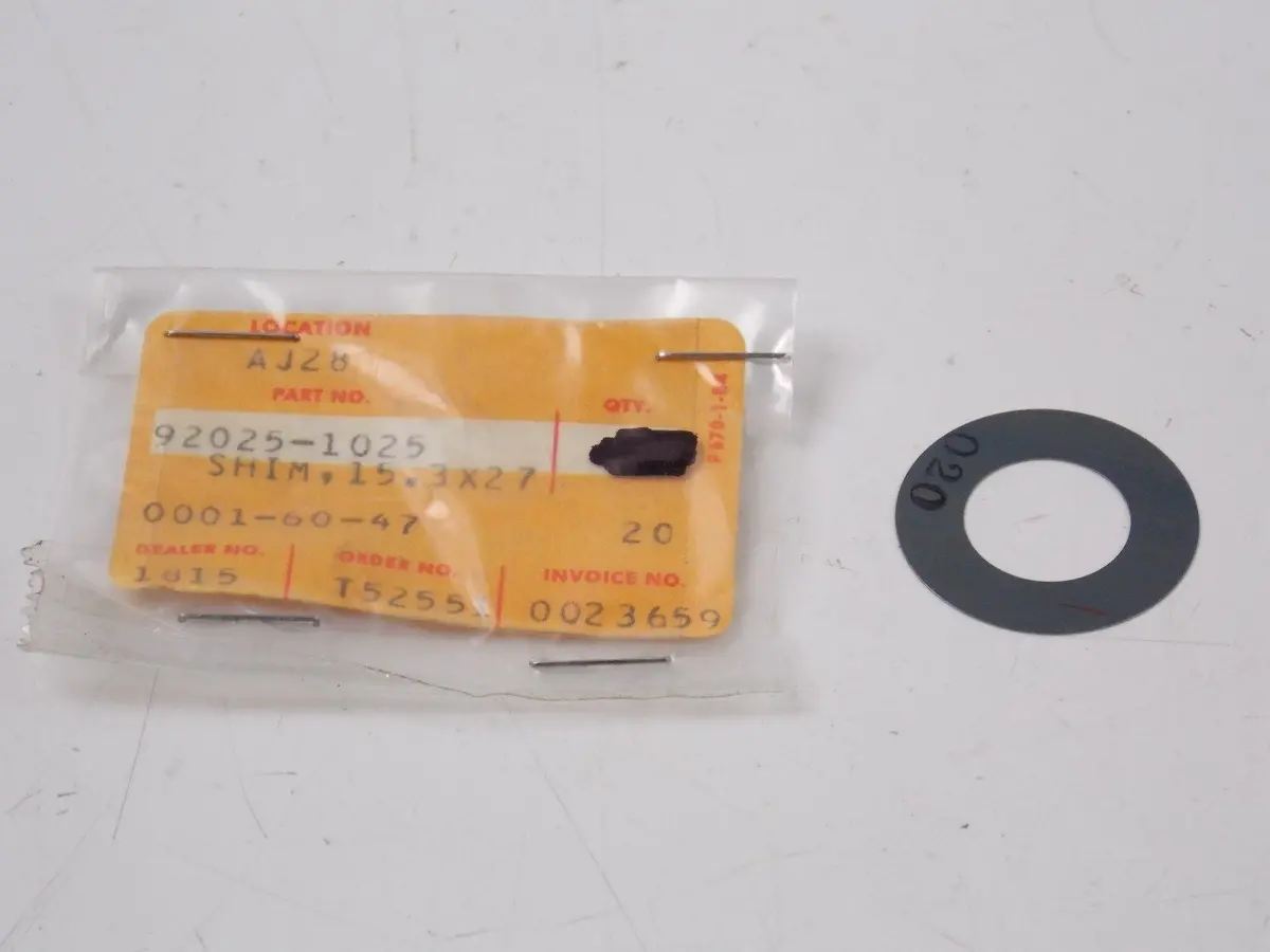 Nos Kawasaki 1987 1988 Shim 15.3X27.5X0.20 Zn1300 92025-1025 1