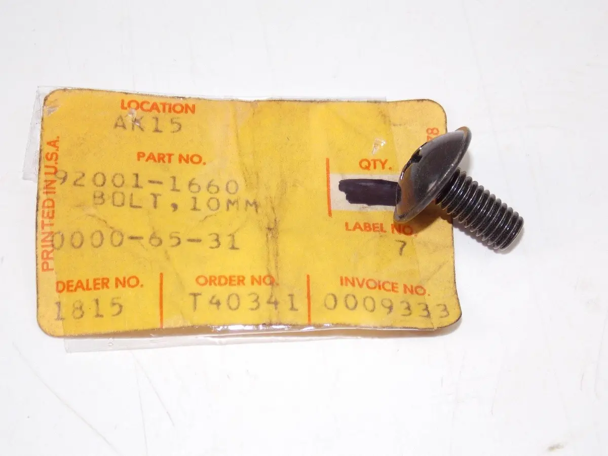 Nos Kawasaki 1982-2015 Bolt 10Mm Vn900 Ex300 Kz550 Zn700 Zl900  92001-1660 1