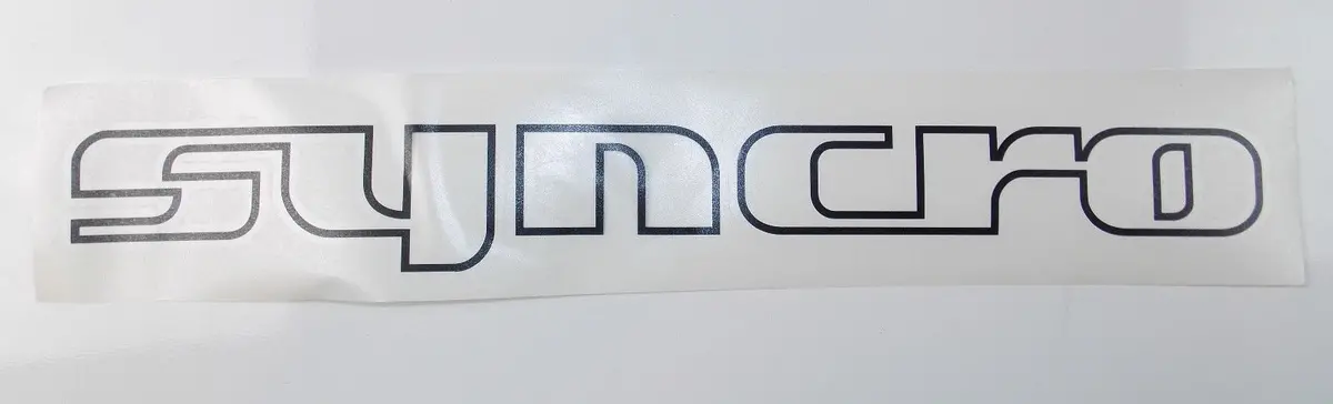 "Syncro" Sticker Decal Black 1980'S Volkswagen Vw Westfalia Vanagon Van Camper 1