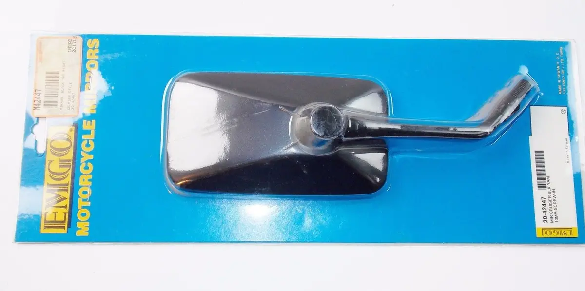 Emgo Black Lh/Rh Mirror Cruiser 10Mm Screw-In Yamaha Rz350 # 20-42447 1
