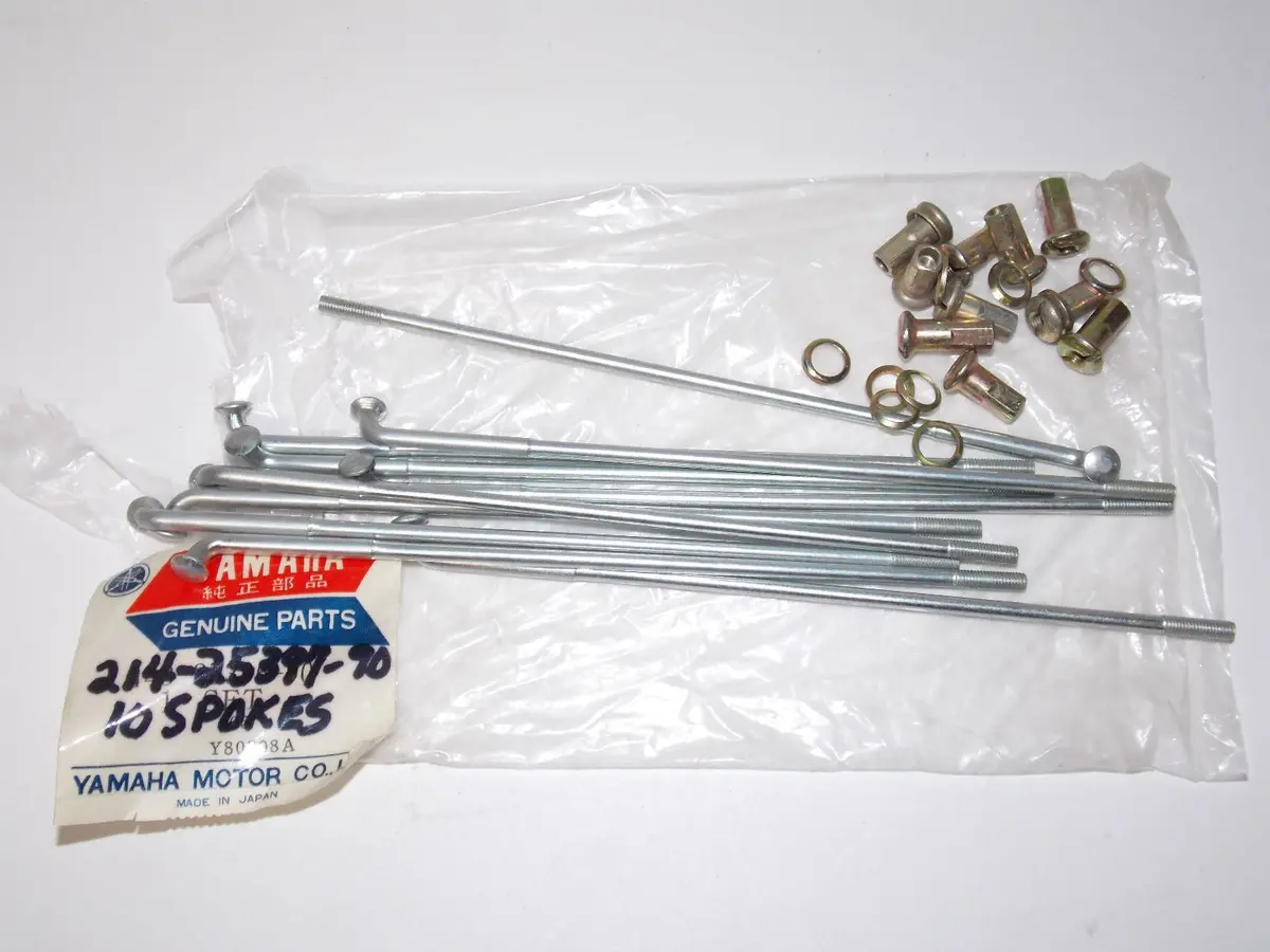 10 Spoke Set Nos Yamaha 1968 1969 1970 Dt1 Rear Wheel Outer Spoke 214-25397-90 1