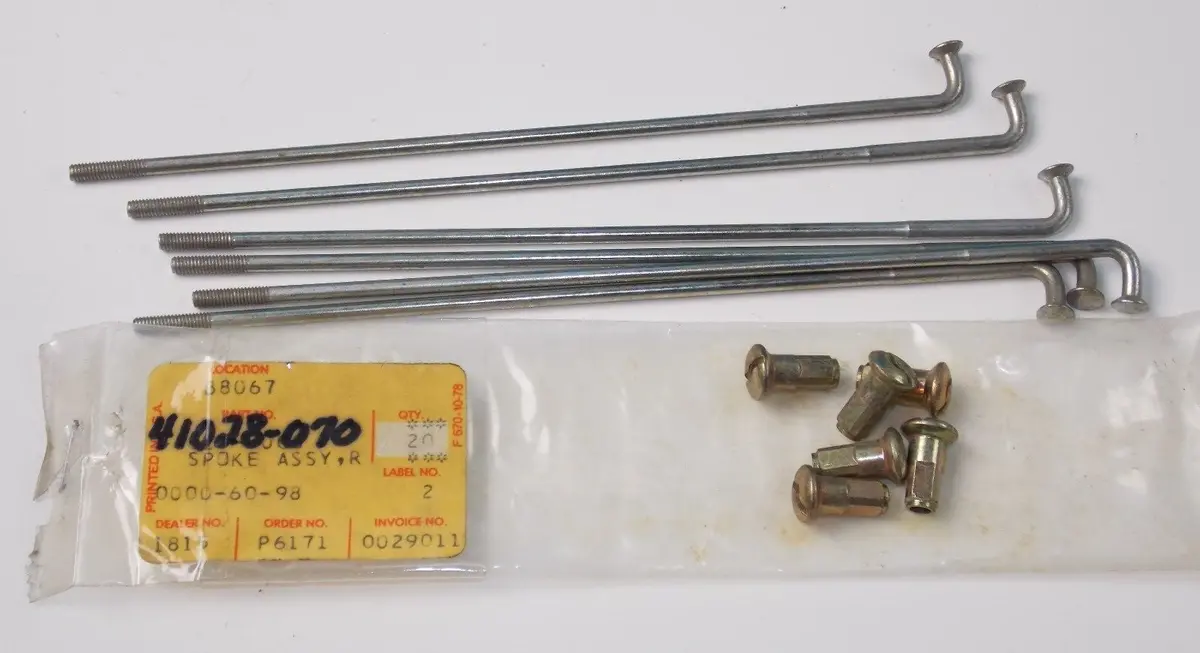 6 Spokes 6 Nipples Outer Rear Kawasaki Ks125 Kd175 Ke125  41028-070 1