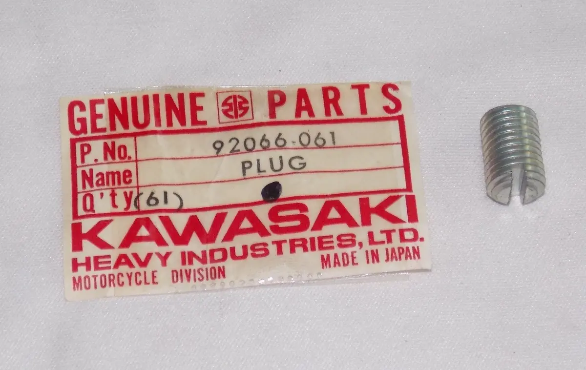 Nos Kawasaki 1977-1983 Kick Starter Plug Kz650/440/1000/750  92066-061 1