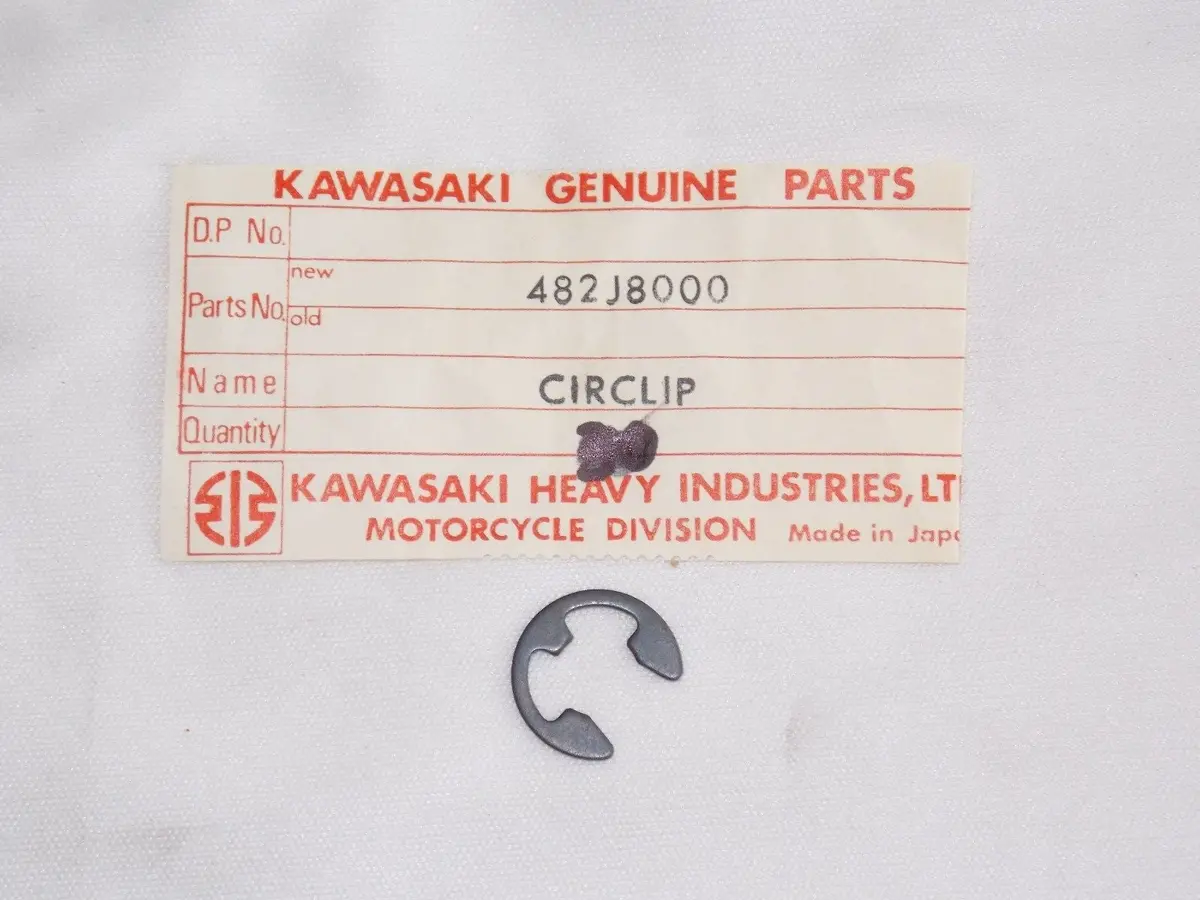Nos Kawasaki 1966-1978 1999-2001 Circlip 8Mm W1/2 Kh400 Kmx125 F11 S1 482J8000 1