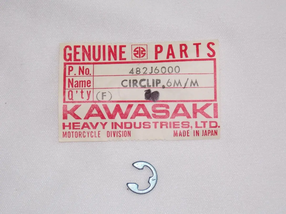 Nos Kawasaki 1966-2012 Circlip Type-E 6Mm Klf185/220  W1/2 Kz1000  482J6000 1