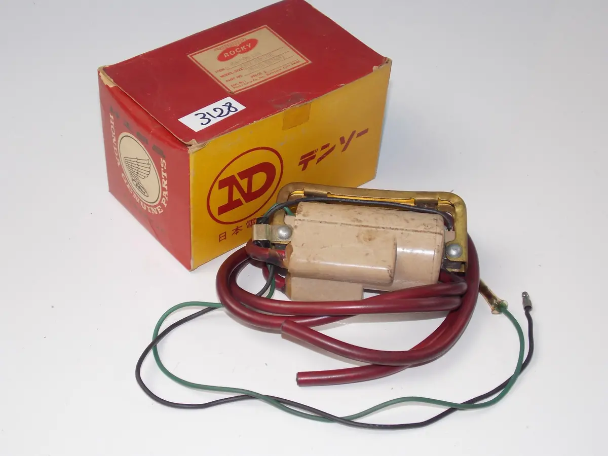 Nos Honda 1959 Benly Supersport Cb92 Dual Ignition Nippon Denso Red Racing Coil 1
