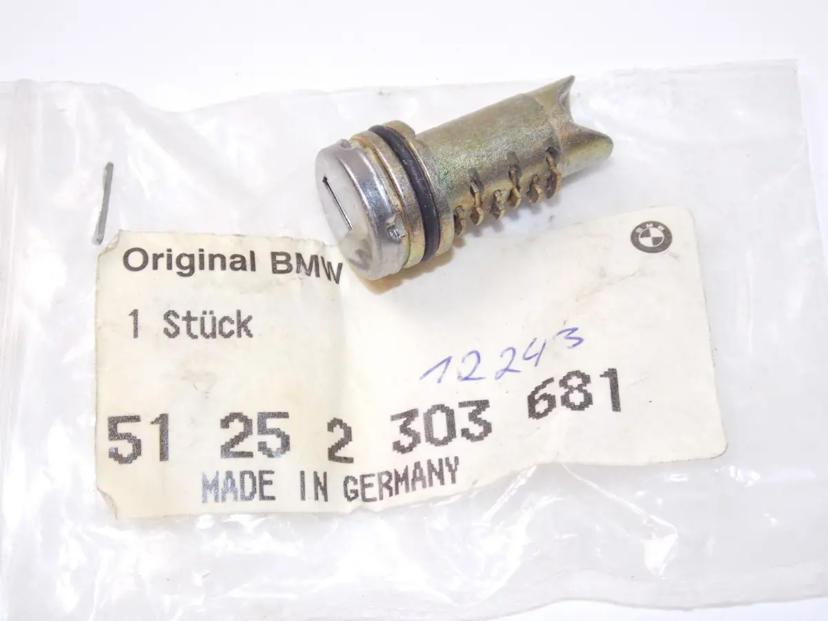 Nos Bmw Motorcycle Cylinder Lock Latch Luggage Suitecase 51252303681 Code 12243 1