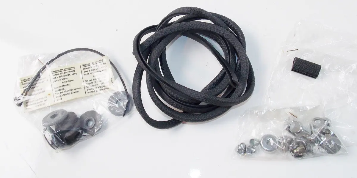 Nos Motorcycle Windshield 7' Rubber Edge Border Grommet Hardware Bmw Wind Screen 1