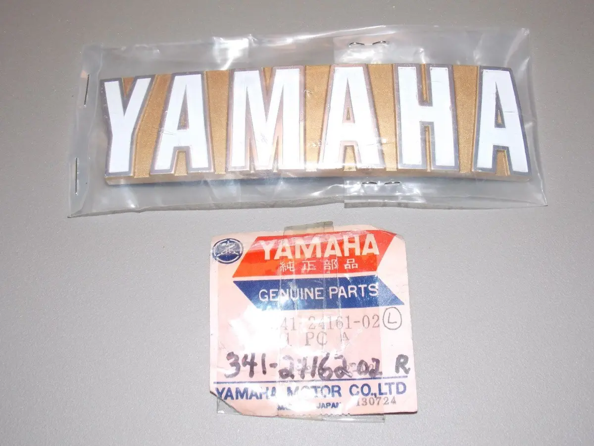 1 Pr Yamaha 1970-74 Emblem Right Left Xs1 Tx650 Tx750 341-24162-02 341-24161-02 1