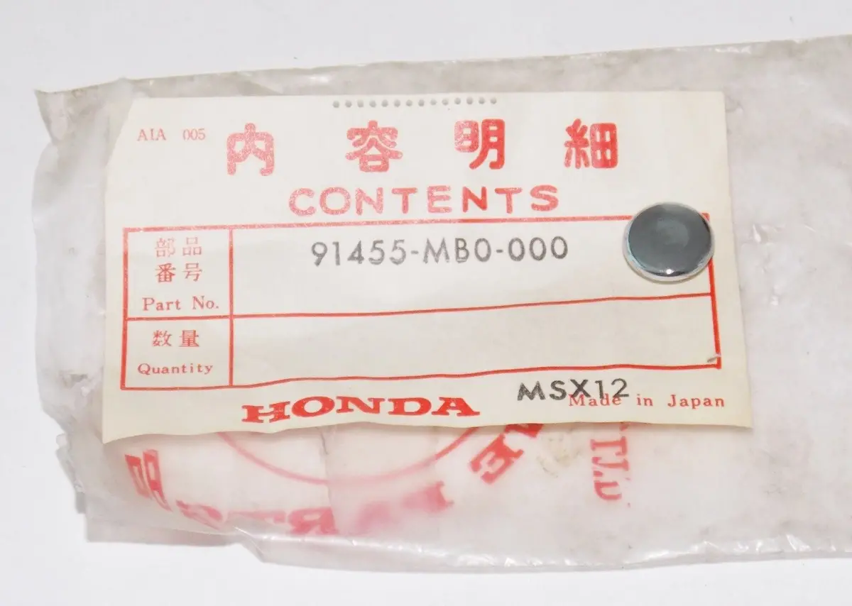 Nos Oem Honda 1982-87 1998-2012 Handlebar Cap 8Mm Cmx250 Vf750  91455-Mb0-000 1
